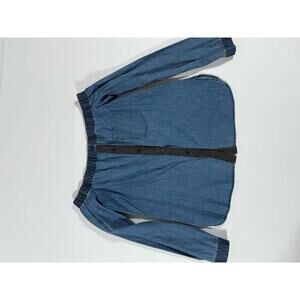 Bailey 44 Off-Shoulder Denim Button-Up Shirt  Made in USA